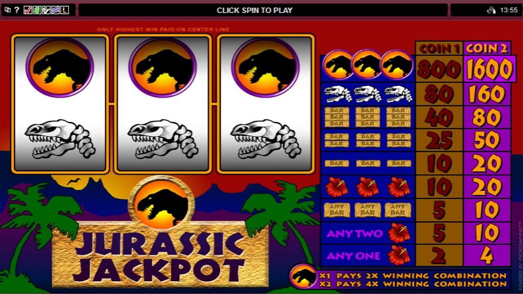 Screenshot of Jurassic Jackpot from Microgaming