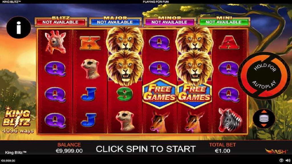 Screenshot of King Blitz slot from Playtech