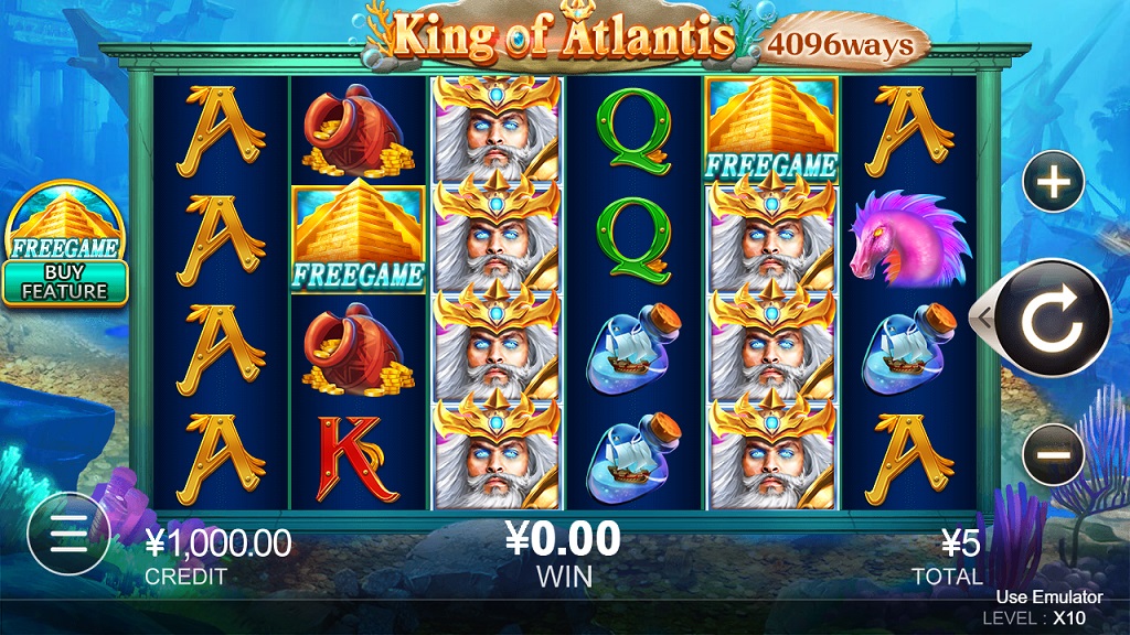 Screenshot of King of Atlantis slot from CQ9 Gaming