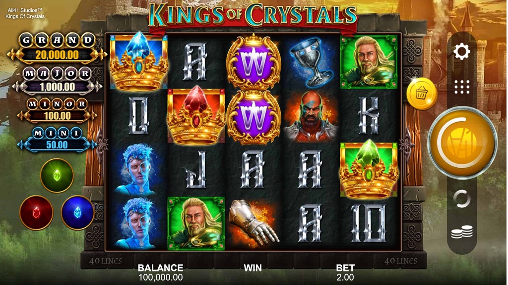 Screenshot of Kings of Crystals from Microgaming