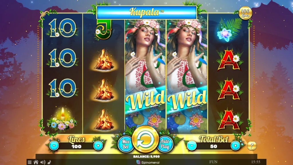 Screenshot of Kupala slot from Spinomenal