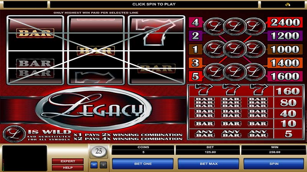 Screenshot of Legacy from Microgaming