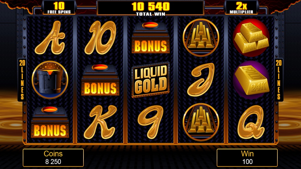 Screenshot of Liquid Gold from Microgaming