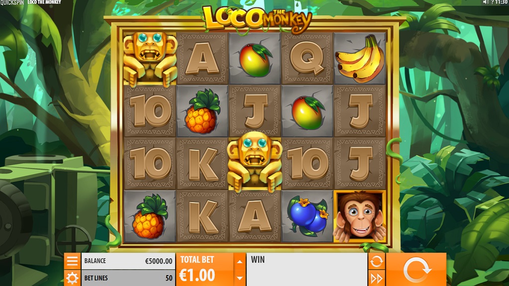 Screenshot of Loco the Monkey slot from Quickspin