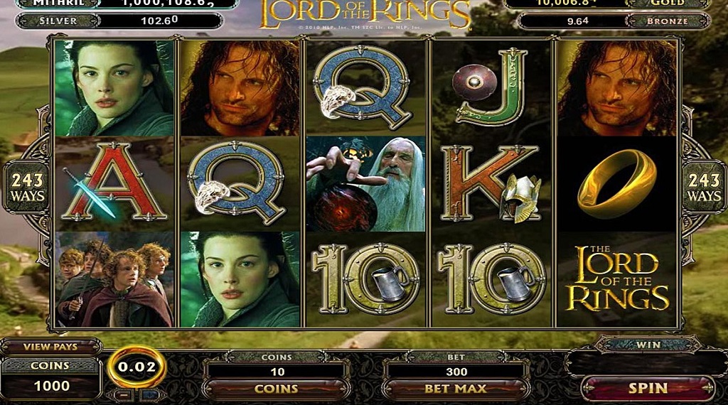 Screenshot of Lord of the Rings Jackpot from Microgaming