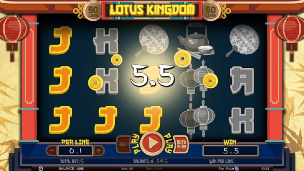 Screenshot of Lotus Kingdom slot from Spinmatic