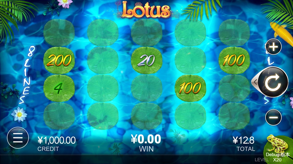 Screenshot of Lotus slot from CQ9 Gaming