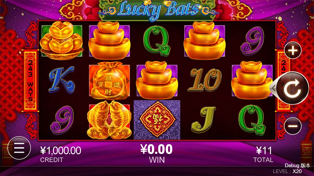 Screenshot of Lucky Bats slot from CQ9 Gaming