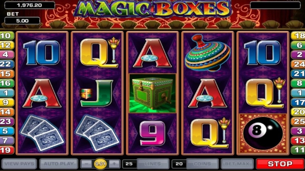 Screenshot of Magic Boxes from Microgaming