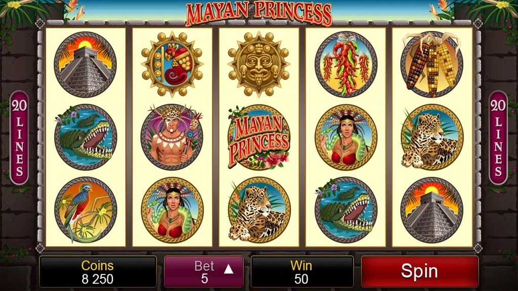 Screenshot of Mayan Princess from Microgaming