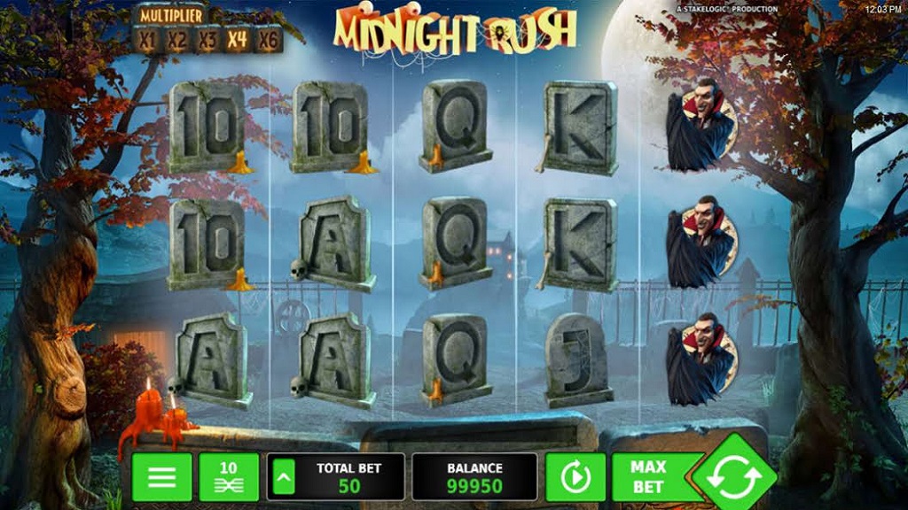 Screenshot of Midnight Rush slot from Stake Logic