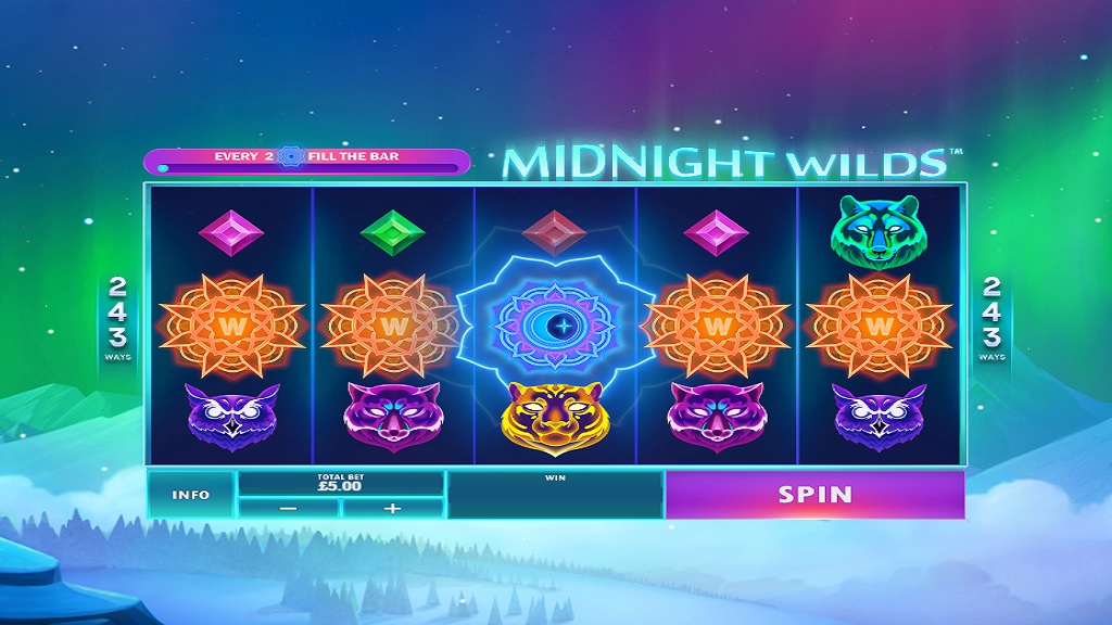 Screenshot of Midnight Wilds slot from Playtech