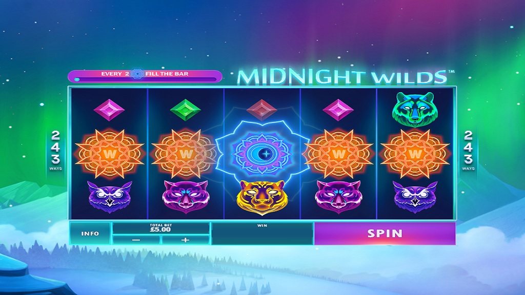 Screenshot of Midnight Wilds slot from Playtech