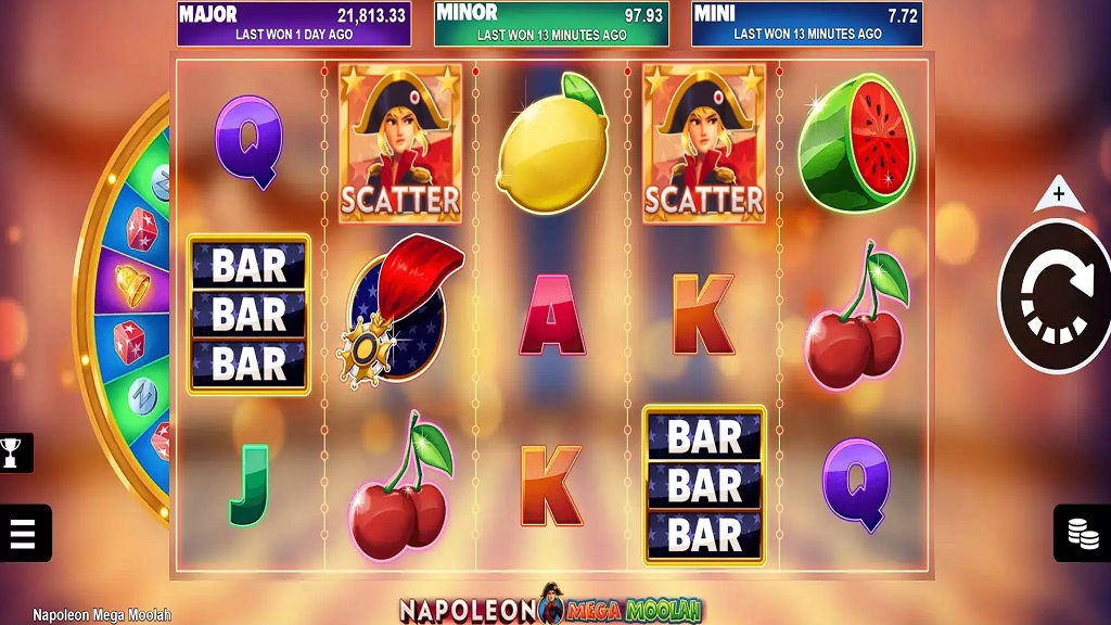 Screenshot of Napoleon Mega Moolah from Microgaming