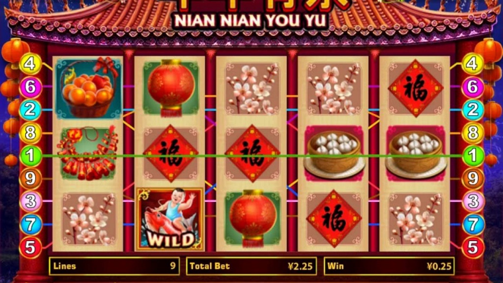 Screenshot of Nian Nian You Yu slot from Playtech