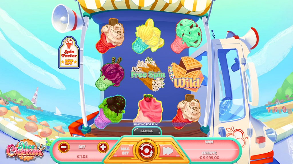 Screenshot of Nice Cream slot from Spinmatic