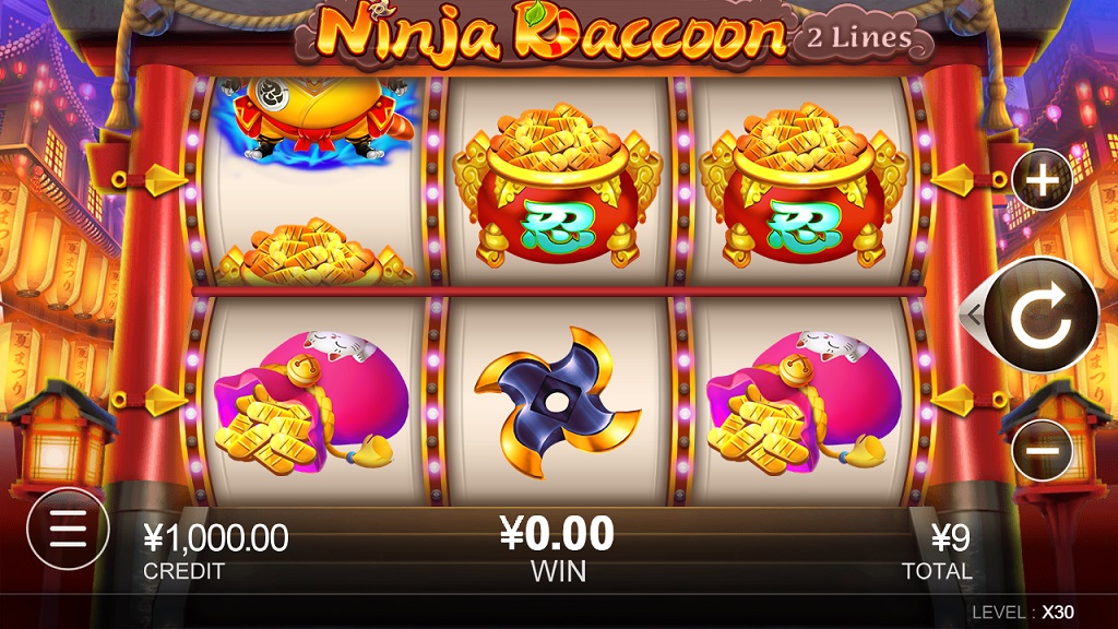 Screenshot of Ninja Raccoon slot from CQ9 Gaming
