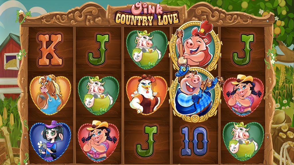 Screenshot of Oink Country Love from Microgaming