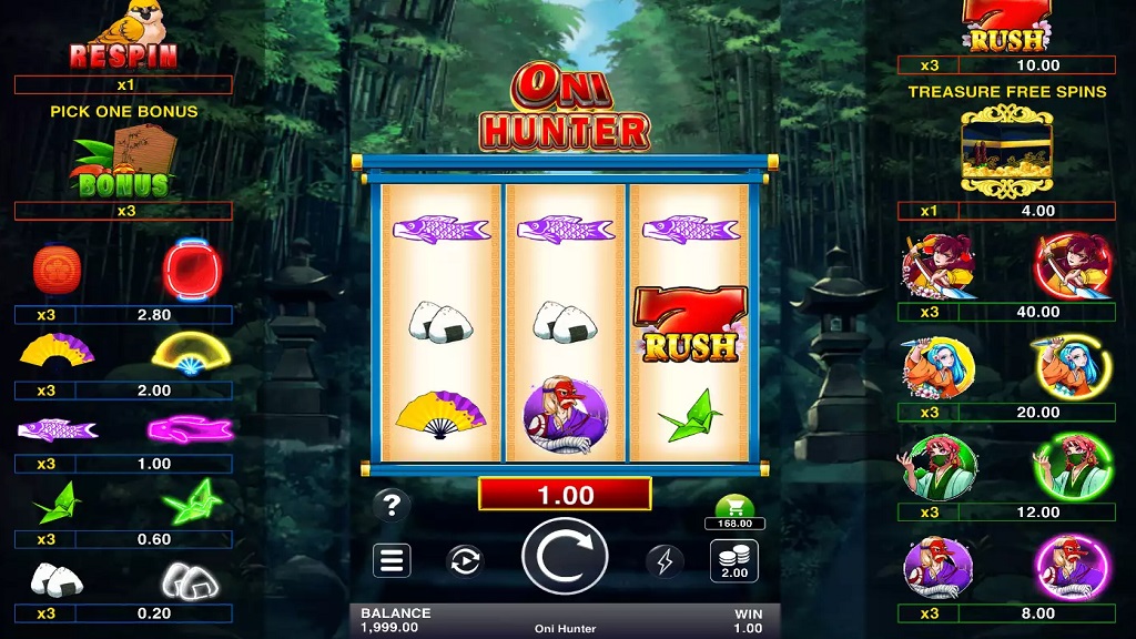 Screenshot of Oni Hunter from Microgaming