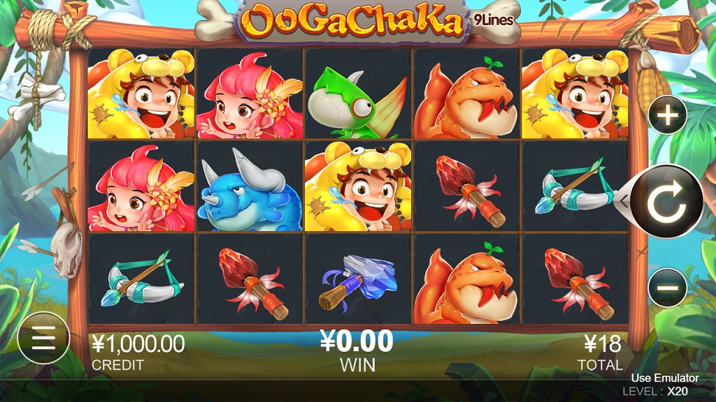 Screenshot of Oo Ga Cha Ka slot from CQ9 Gaming