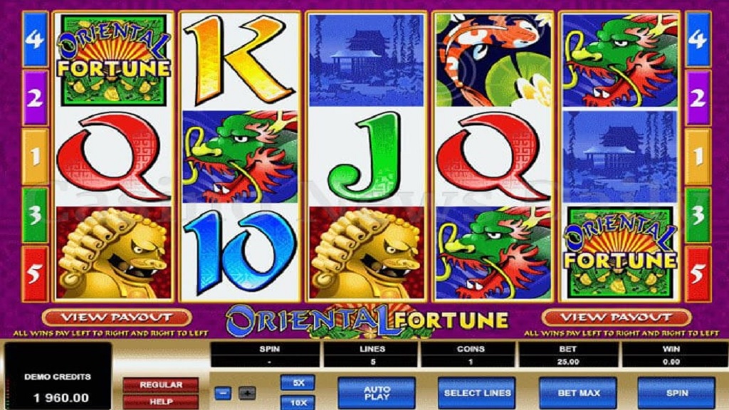 Screenshot of Oriental Fortune slot from Microgaming