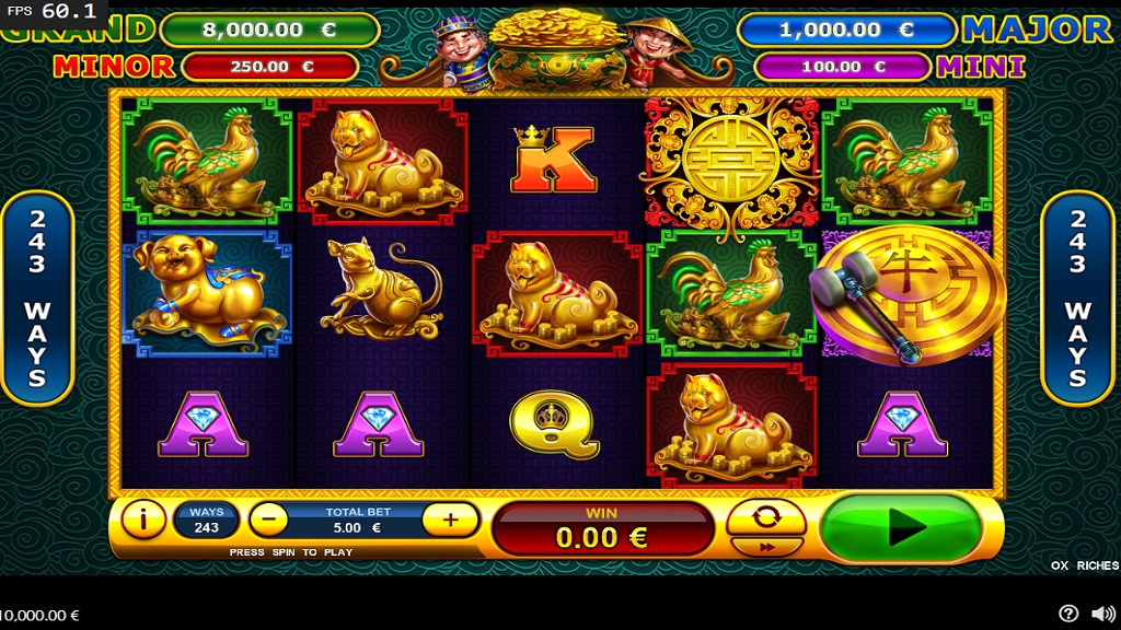 Screenshot of Ox Riches slot from Playtech