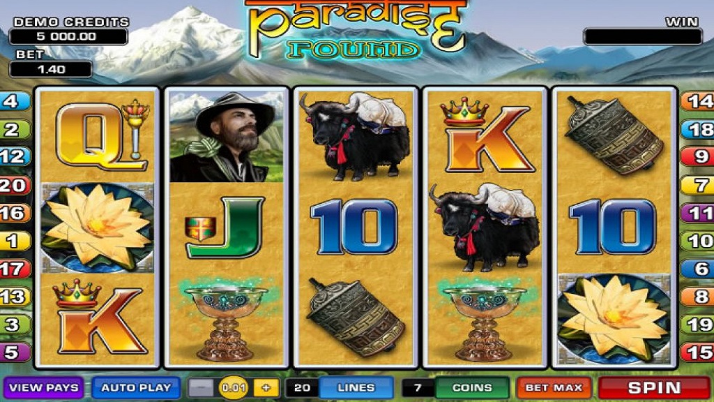 Screenshot of Paradise Found slot from Microgaming