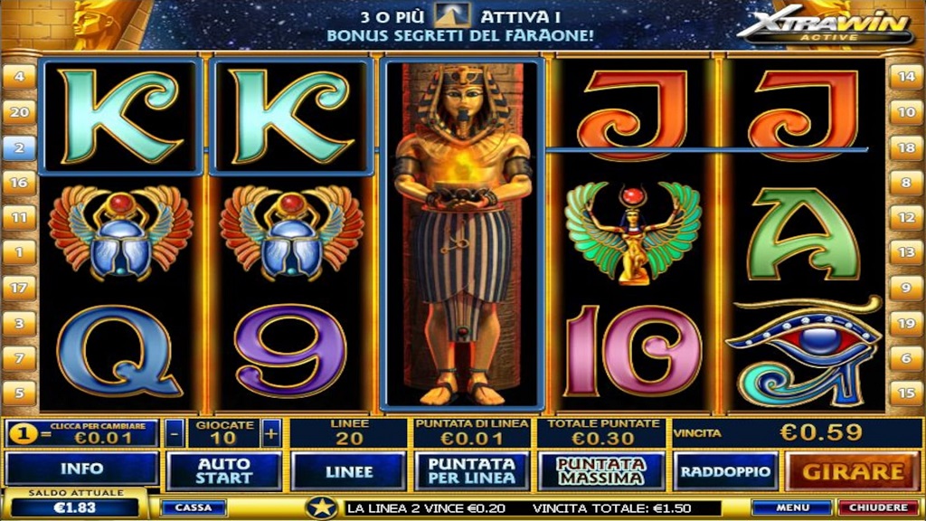 Screenshot Of Pharaohs Secrets Slot From Playtech