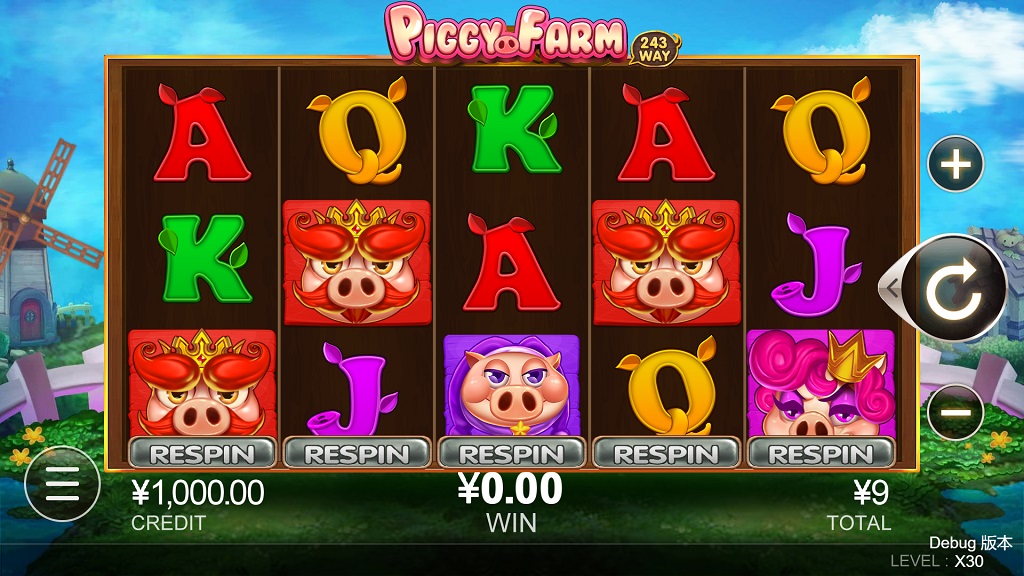 Screenshot of Piggy Farm slot from CQ9 Gaming