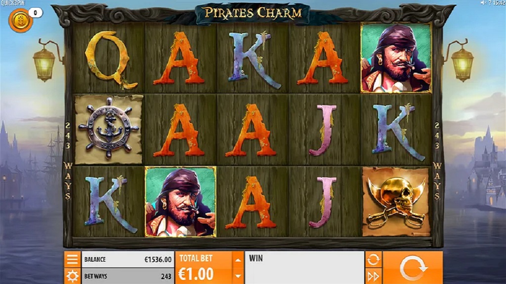 Screenshot of Pirate’s Charm slot from Quickspin