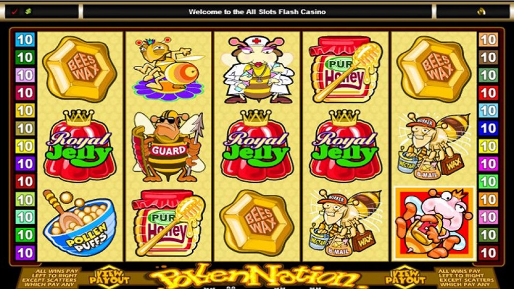 Screenshot of Pollen Nation slot from Microgaming