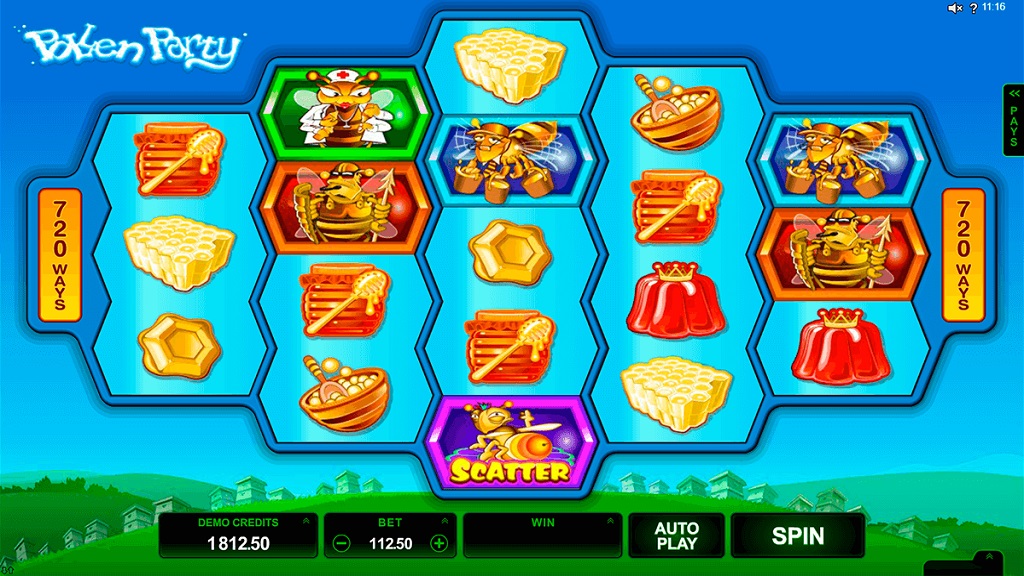 Screenshot of Pollen Party from Microgaming