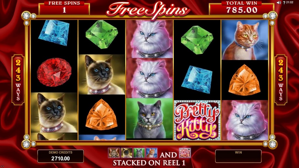 Screenshot of Pretty Kitty from Microgaming