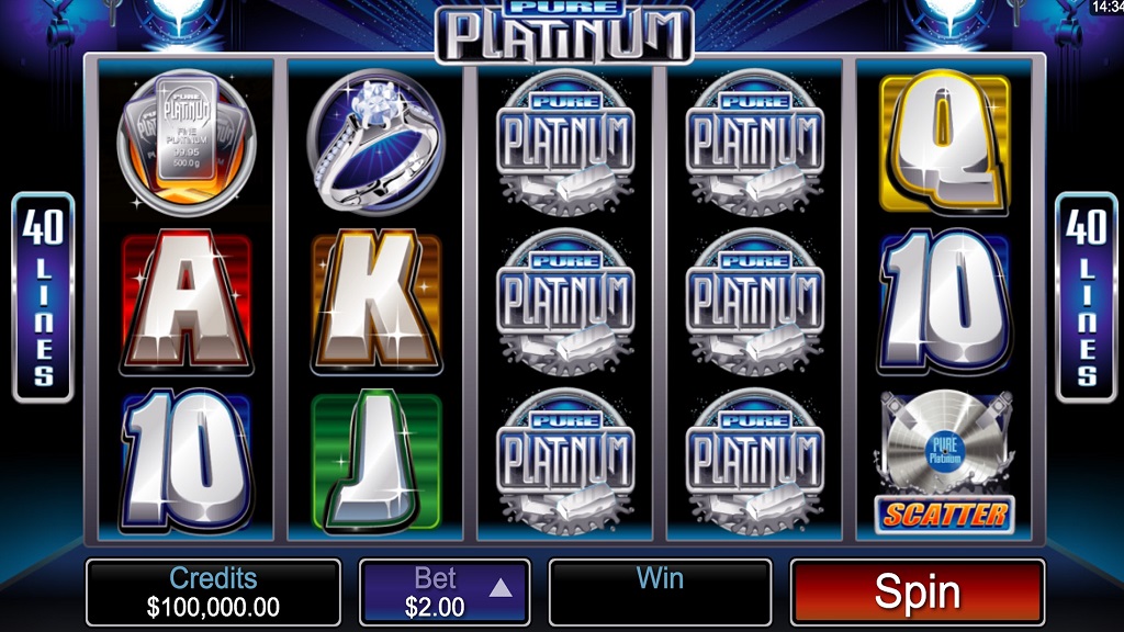 Screenshot of Pure Platinum from Microgaming