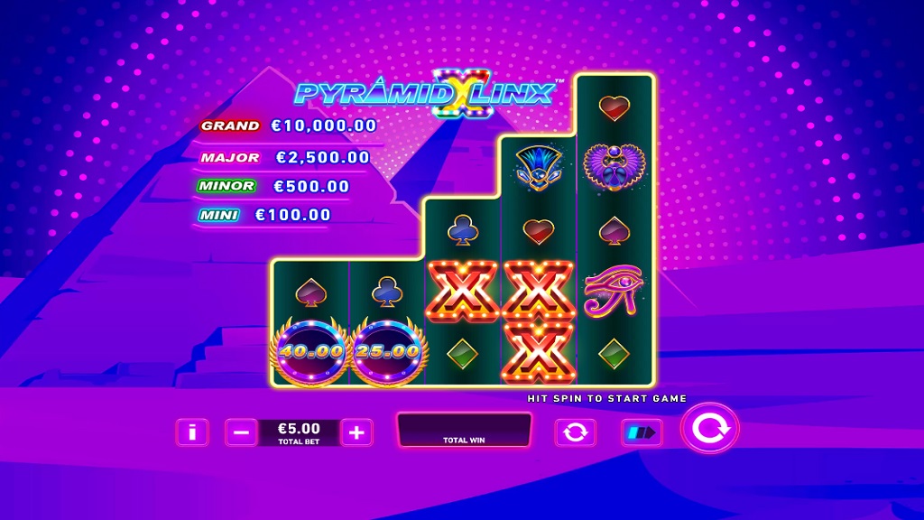 Screenshot of Pyramid Linx slot from Playtech