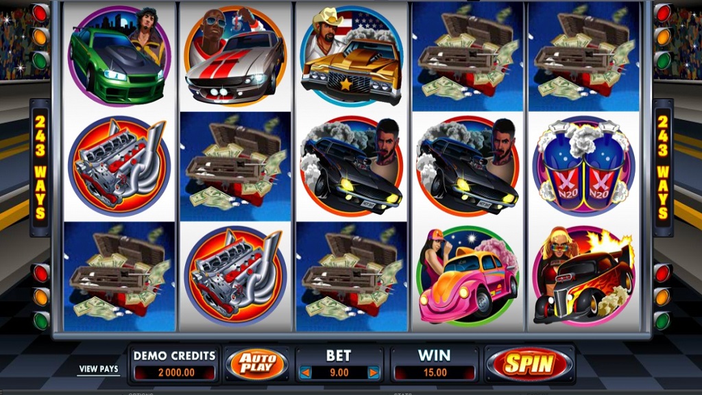Screenshot of Racing for Pinks slot from Microgaming