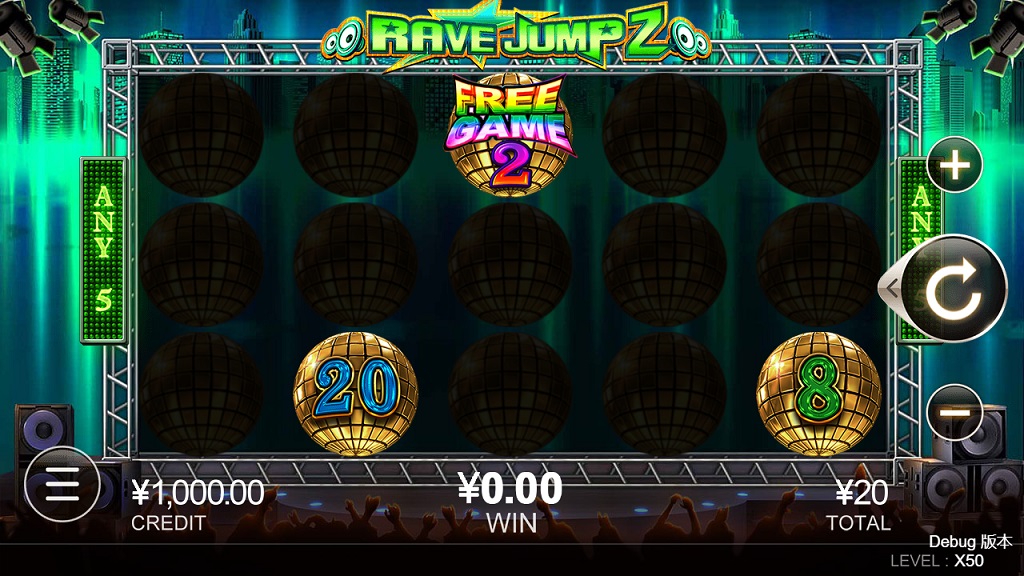 Screenshot of Rave Jump 2 slot from CQ9 Gaming