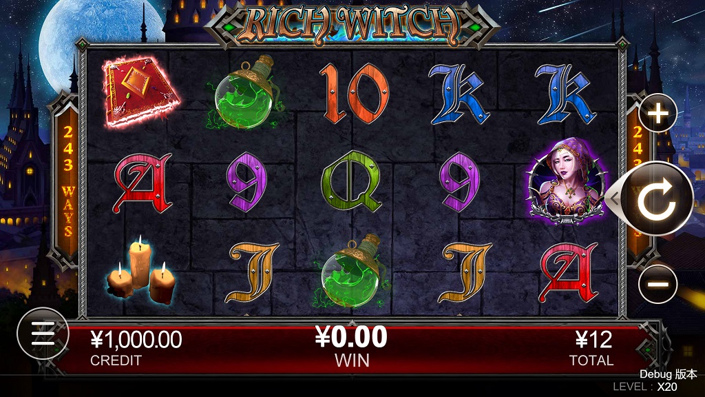 Screenshot of Rich Witch slot from CQ9 Gaming