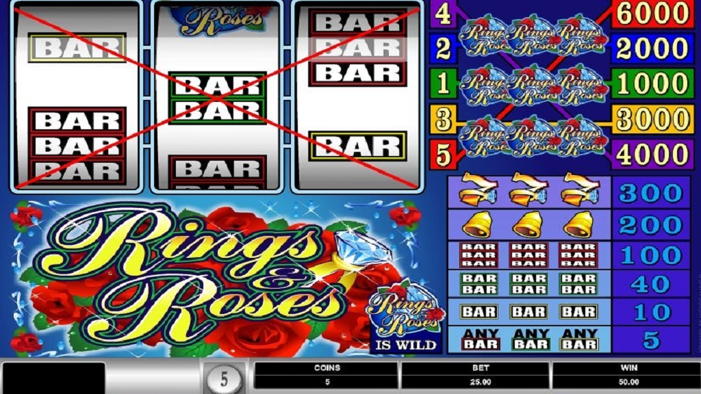 Screenshot of Rings & Roses slot from Microgaming