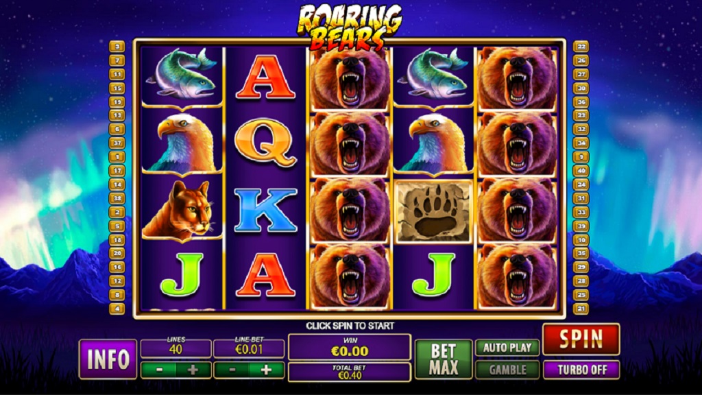 Screenshot of Roaring Bears slot from Playtech