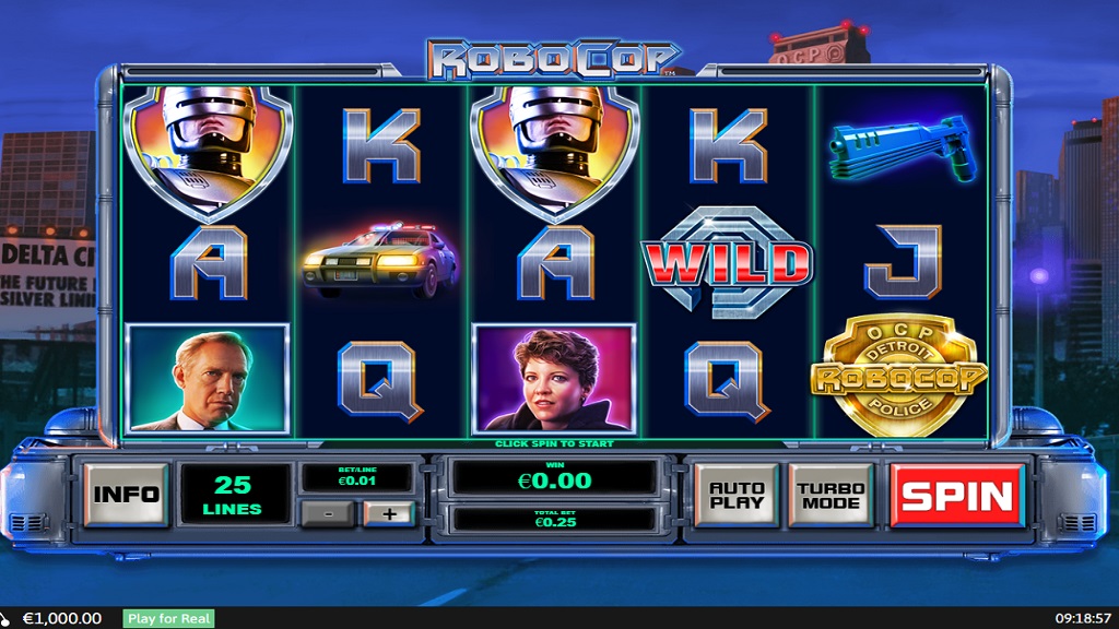 Screenshot of Robocop slot from Playtech