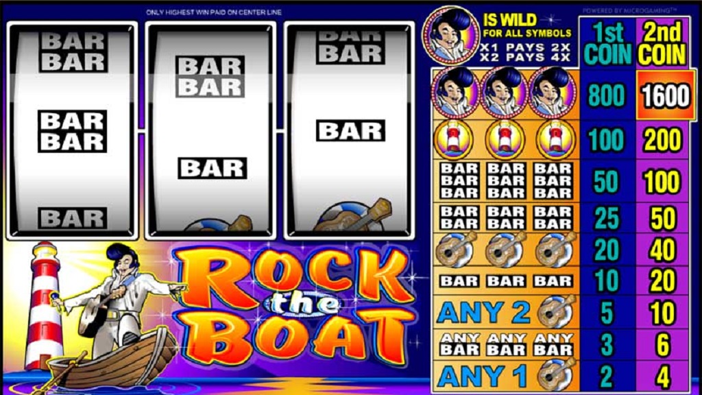 Screenshot of Rock the Boat slot from Microgaming