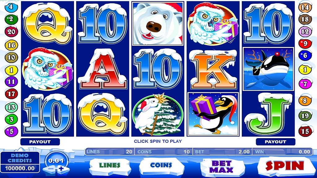 Screenshot of Santa Paws from Microgaming