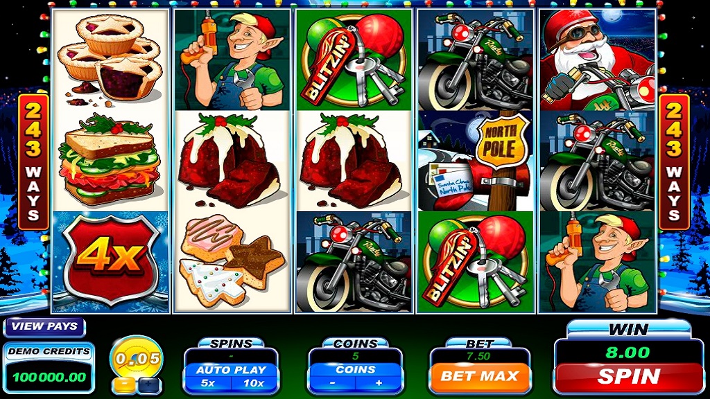 Screenshot of Santa's Wild Ride from Microgaming