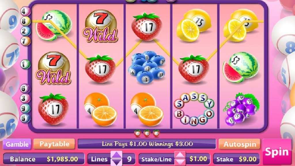 Screenshot of Sassy Bingo slot from Microgaming