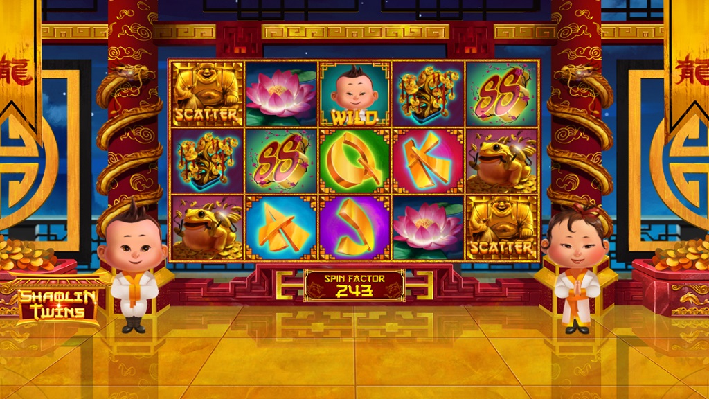 Screenshot of Shaolin Twins slot from Spinmatic