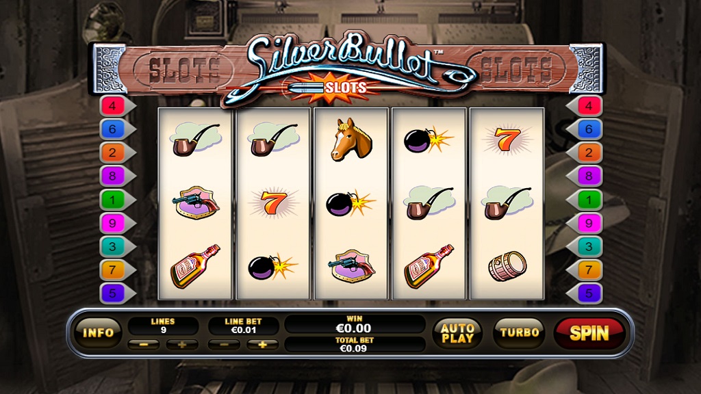 Screenshot of Silver Bullet slot from Playtech