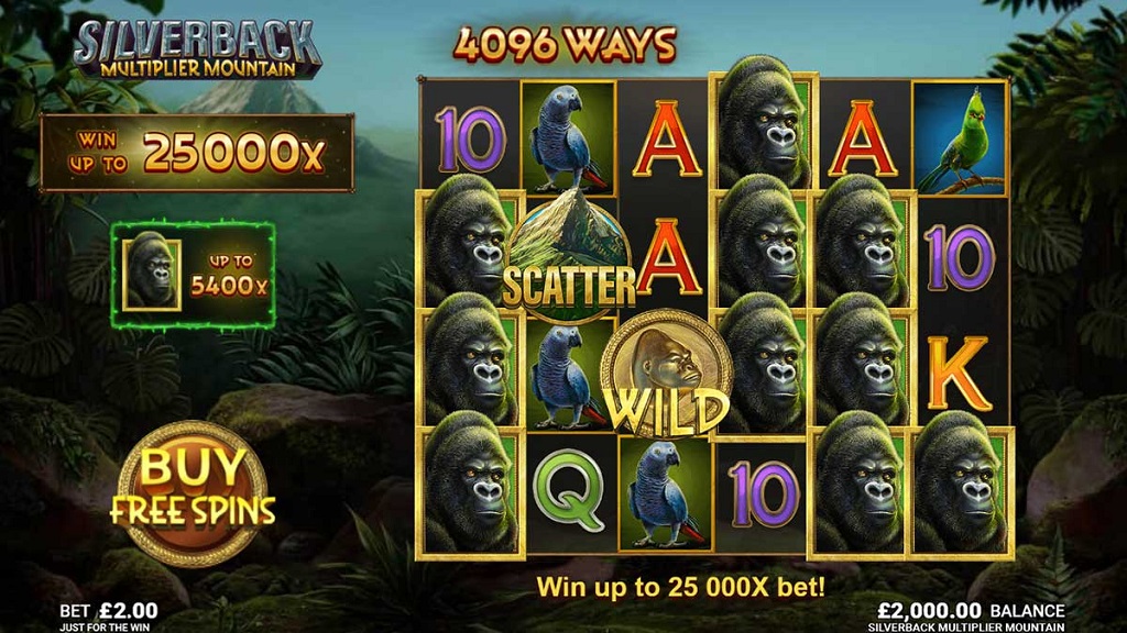 Screenshot of Silverback Multiplier Mountain from Microgaming