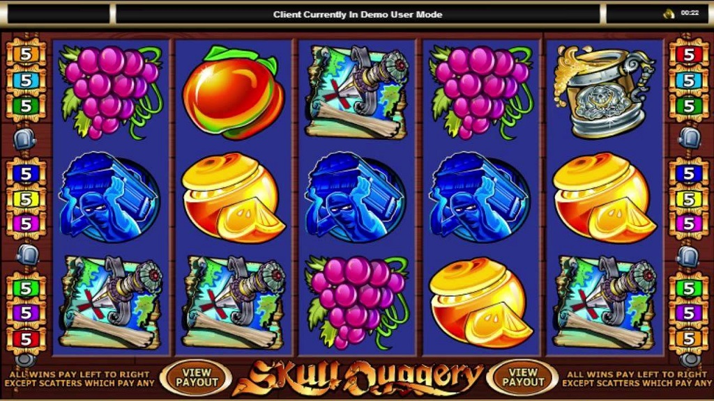 Screenshot of Skull Duggery slot from Microgaming