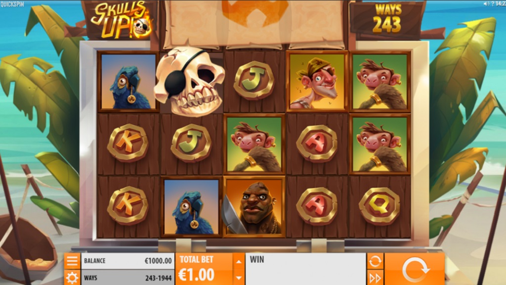 Screenshot of Skulls Up slot from Quickspin